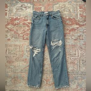 Zara ankle cropped jeans